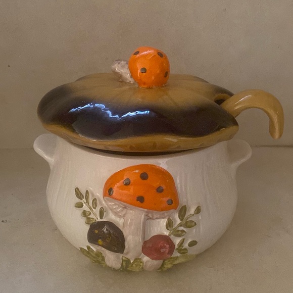 Rare Merry Mushroom Vintage Laurentian Tureen/Soup Serving Bowl w Ladle/Lid LRG - Picture 15 of 15